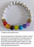 7 Chakra with Howlite Stone Bracelet