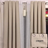 3 in 1 Blackout Curtain - Cream