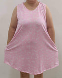 Sleeveless Dress Plus Size - Light Pink