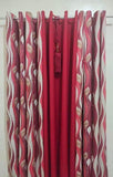 3 in 1 Cam Design Curtain - Red