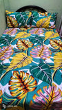 Bedsheet Single with 2 Pillow Case - Leaves Design