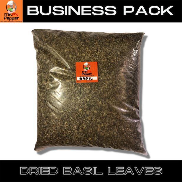 Mr. P s Dried Basil Flakes 1 KG Business Pack ANEC Global