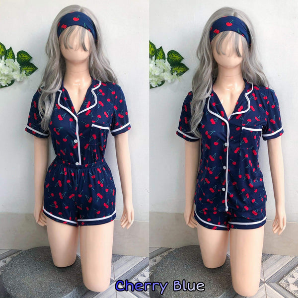 Cotton Sleepwear (Cherry Blue)