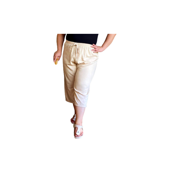 Linen Square Pants - Cream