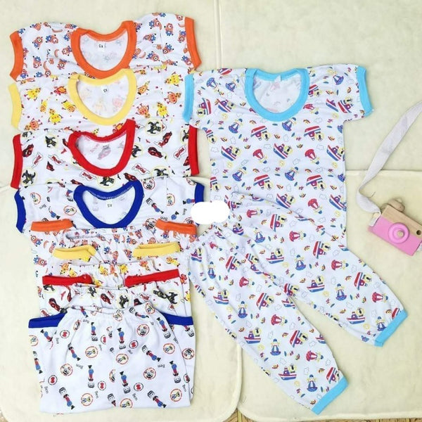 COTTON TERNO PAJAMA 3-12 MONTHS OLD 2PAIRS