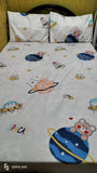 Bedsheet Queen-size with 2 Pillow Case - Planets Design