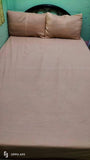 Bedsheet Single with 2 Pillow Case - Plain Light Brown