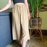 Linen Square Pants - Khaki