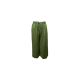 Square Pants Challis - Army Green