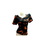 Batik Shirt - Black - Orange