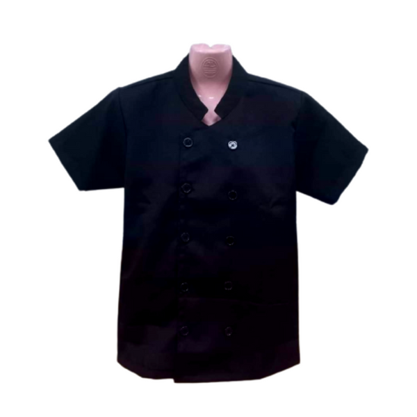 Short Sleeves Chef Uniform - Black