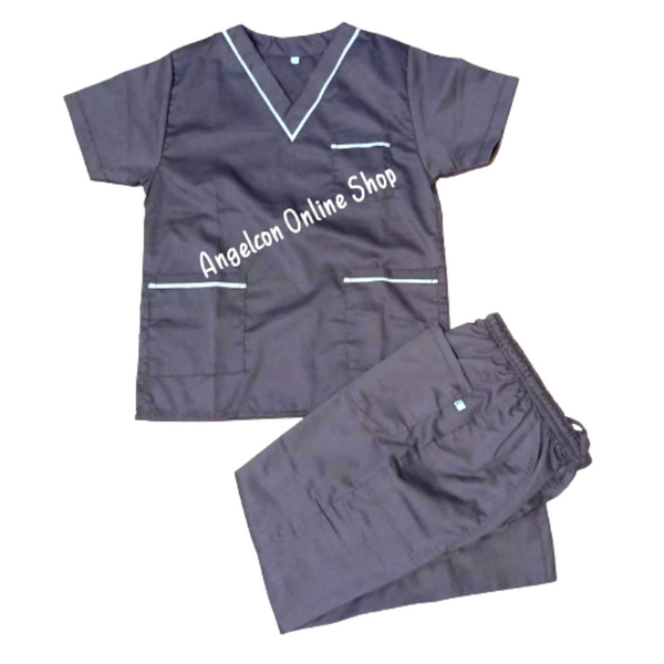 Scrub Suit V Neck - Choco Brown