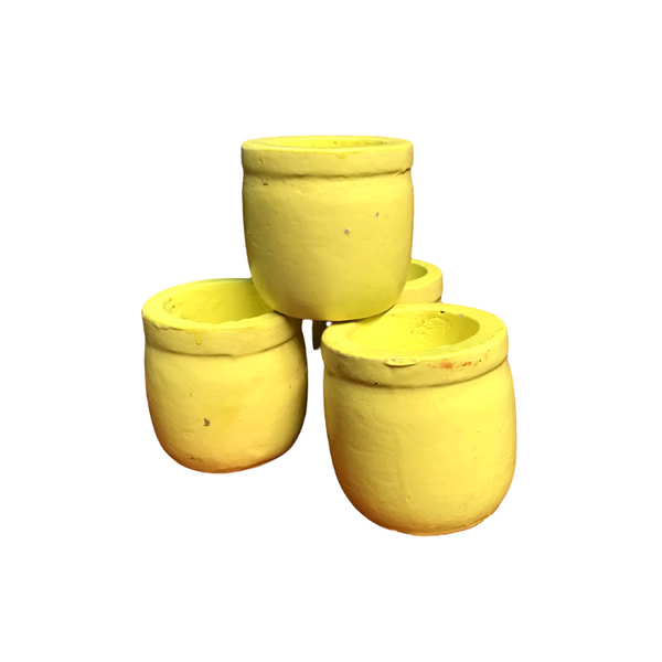 Mini Clay Pot - Yellow