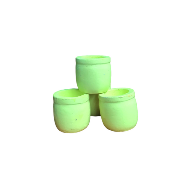 Mini Clay Pot - Green