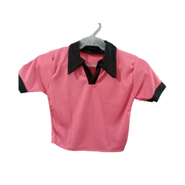 Crop Top with Collar - Pink