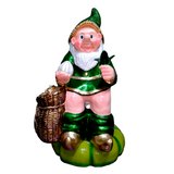 Big Smiley Lucky Pooping Dwarf - Green