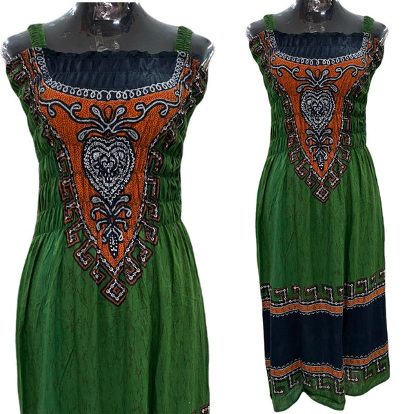 Bohemian Dress Sleeveless Batik Dress - 7