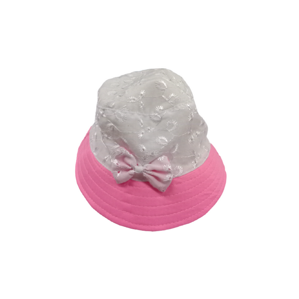 Kids' Hat - White and Pink