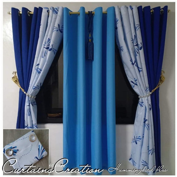 Humming Bird Curtain Blue 5 in 1 - 6ft