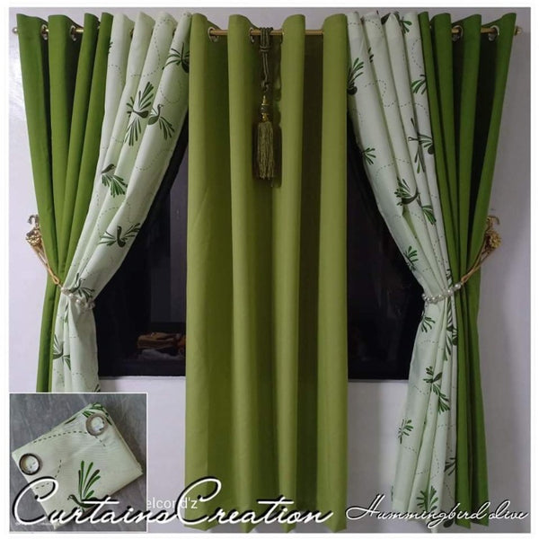 Humming Bird Curtain Green 5 in 1 - 6ft