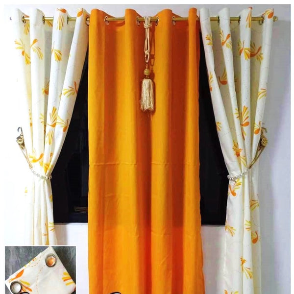 Humming Bird Curtain Mustard 5 in 1 - 6ft