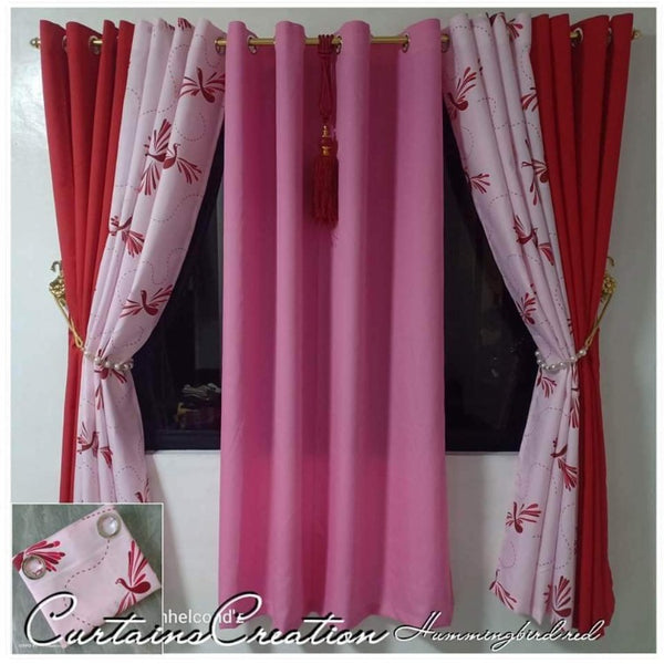 Humming Bird Curtain Red 5 in 1 - 6ft