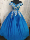 Debut Ballgown - Aqua Blue