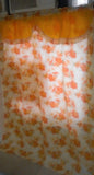 Single Door Golden Yellow Printed Curtain with Scallop (Floral)