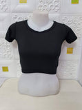 Knitted Crop Top - Black