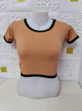 Knitted Crop Top - Light Brown