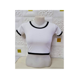 Knitted Crop Top - White