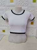 Knitted Crop Top - White