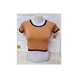 Knitted Crop Top - Light Brown