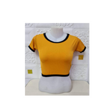 Knitted Crop Top - Mustard