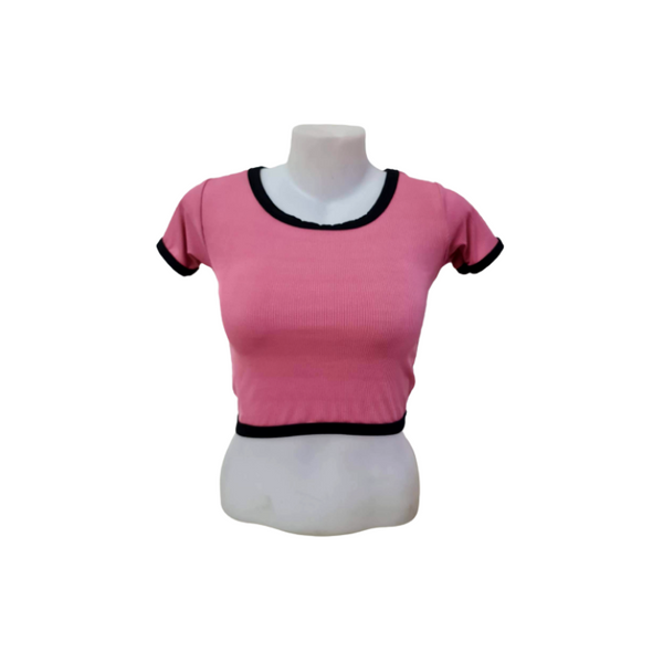 Knitted Crop Top - Old Rose