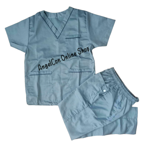 Scrub Suit V Neck - Ocean Gray