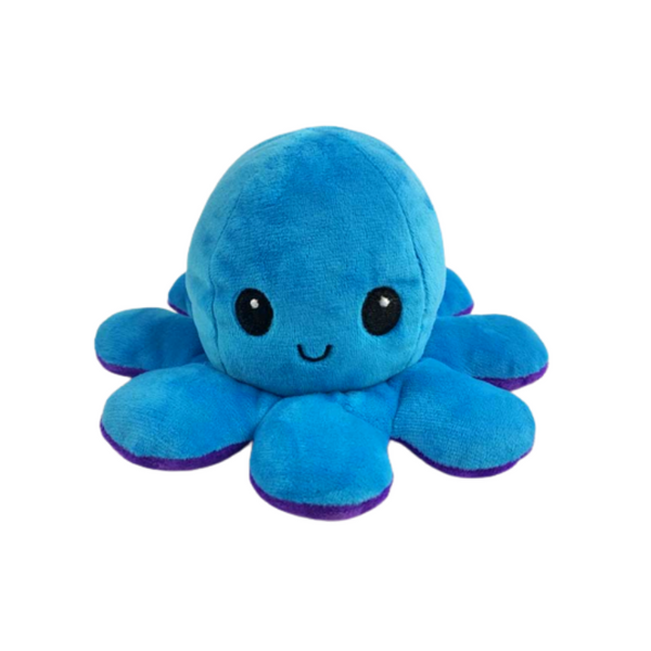 Stuffed Toy - Reversible Octopus - Blue