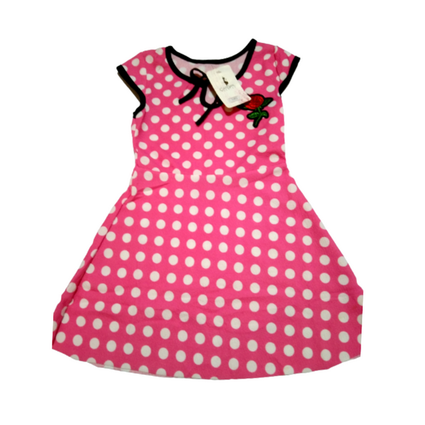 Polka Dots Dress for Girls - Light Pink