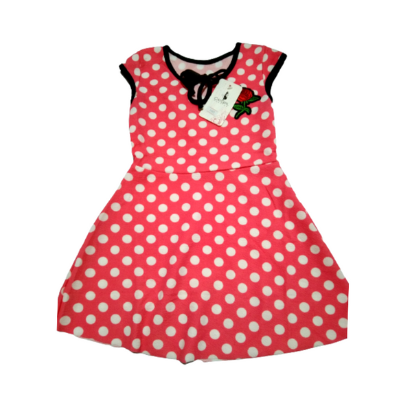 Polka Dots Dress for Girls - Pink