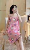 SILK Printed Spaghetti Dress D4