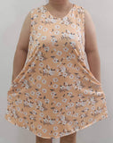 Sleeveless Dress Plus Size - Light Orange