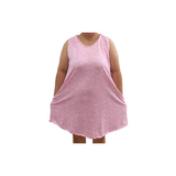 Sleeveless Dress Plus Size - Light Pink