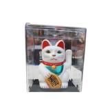 Solar Lucky White Cat Medium