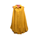 Duster Dress with Collar - Mustard