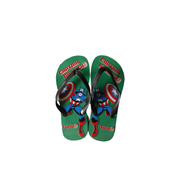 Slippers for kids - Captain America design - Green