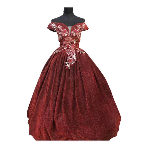 Debut Ballgown - Maroon