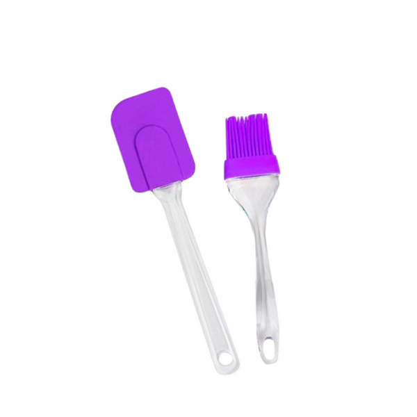 Silicone Spatula with Silicone Brush Set