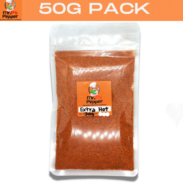 Mr. P's Extra Hot Chili Powder 50g Resealable Pack