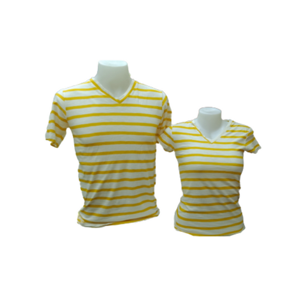 Couple T-shirt - Yellow Stripes