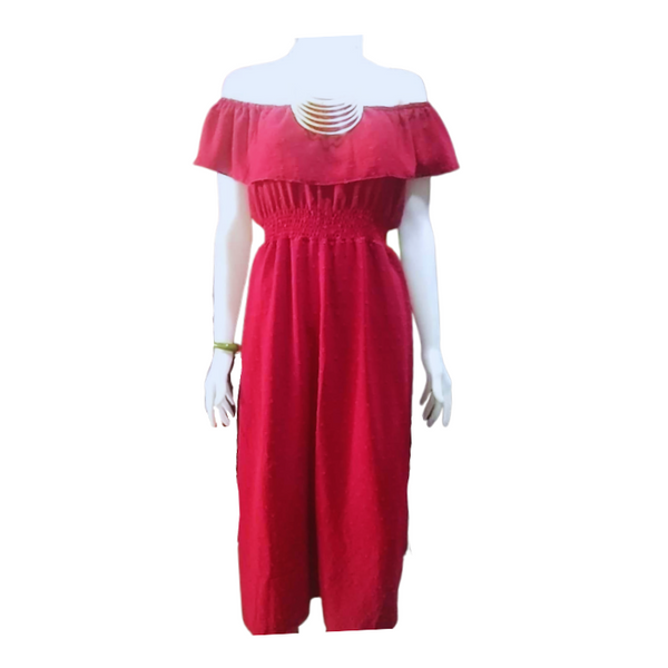 Smocking Dress - Red